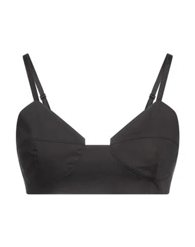 Solotre Woman Top Black Size 6 Cotton