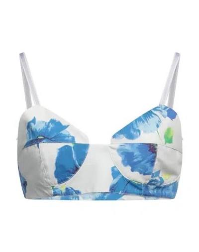 Solotre Woman Top Blue Size 6 Cotton
