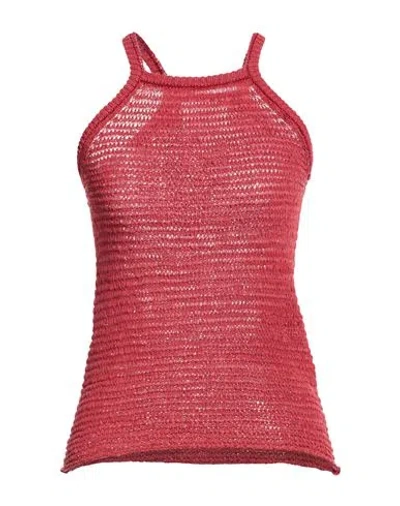 Solotre Woman Top Brick Size 3 Cotton, Polyamide, Polyester In Red