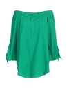 Solotre Woman Top Green Size 10 Cotton