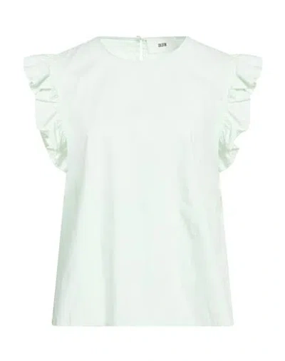 Solotre Woman Top Light Green Size M Cotton
