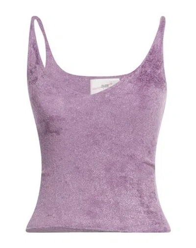 Solotre Woman Top Mauve Size 1 Viscose, Polyamide In Purple