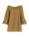 Solotre Woman Top Military Green Size 8 Cotton