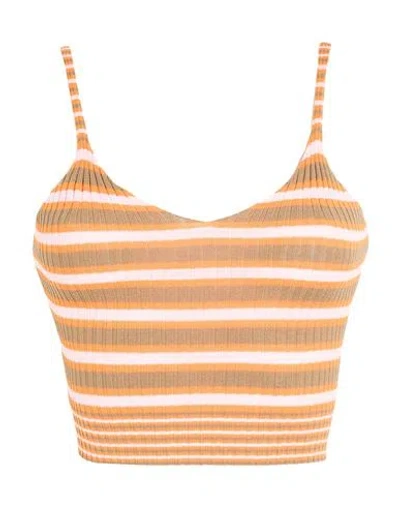 Solotre Woman Top Orange Size 1 Viscose, Polyester