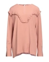 Solotre Woman Top Antique Rose Size 8 Acetate, Silk In Pink