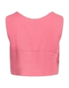 Solotre Woman Top Pink Size 6 Linen, Cotton In Pink