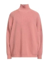Solotre Woman Turtleneck Antique Rose Size 2 Wool In Pink