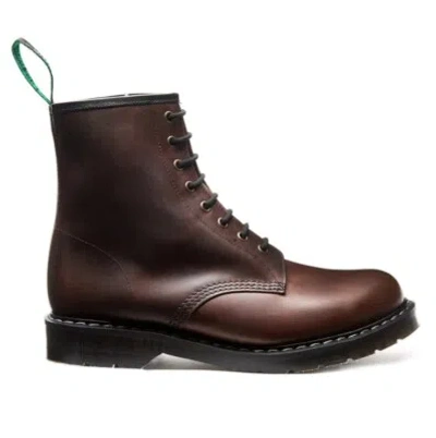 Pre-owned Solovair Gaucho Crazy Horse 8 Eyelet Derby Boot S8-551-ch-g In Brown