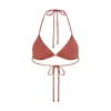 Solpardus Women's Yellow / Orange / Brown Thea Terracotta Bamboo Bikini Top In Yellow/orange/brown