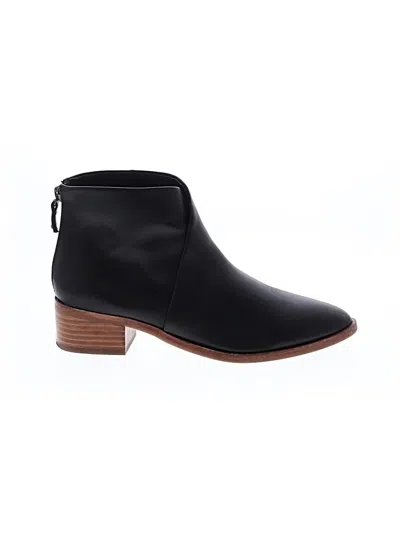 Pre-owned Soludos Ankle Boots In Black