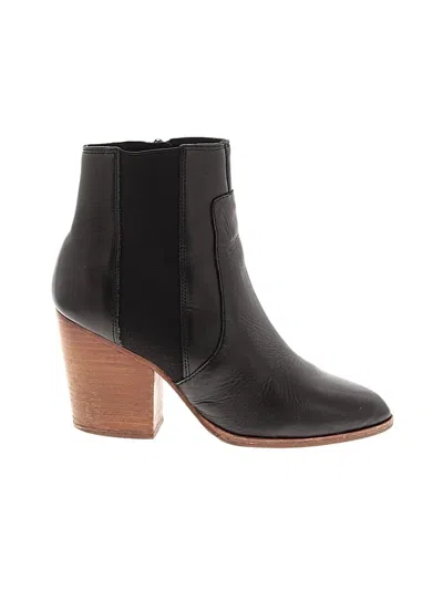 Pre-owned Soludos Ankle Boots In Black