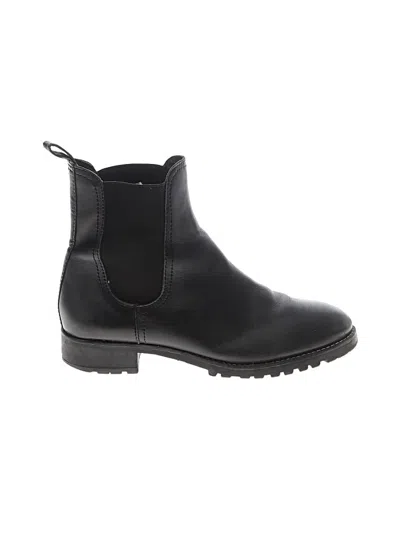 Pre-owned Soludos Ankle Boots In Black