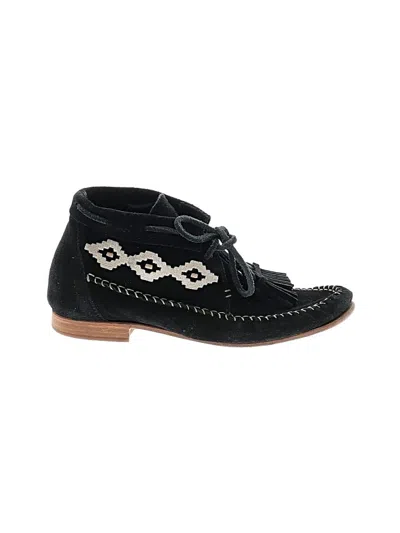 Pre-owned Soludos Ankle Boots In Black