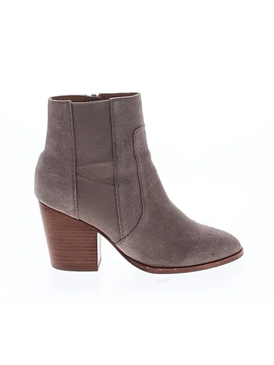 Pre-owned Soludos Ankle Boots In Brown