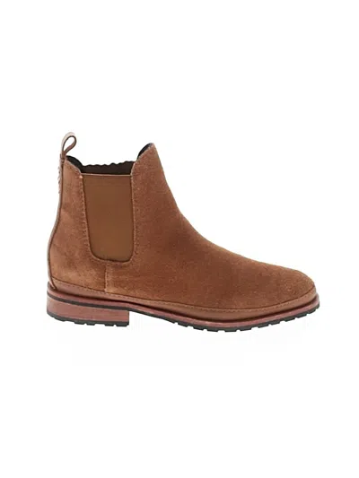 Pre-owned Soludos Ankle Boots In Brown