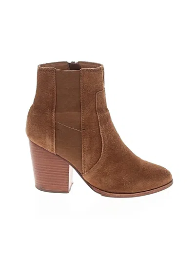 Pre-owned Soludos Ankle Boots In Tan