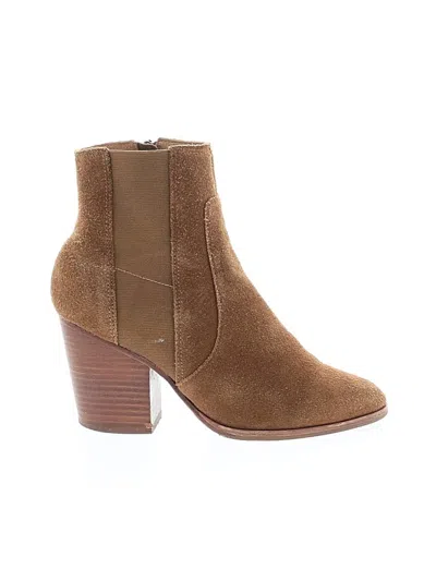 Pre-owned Soludos Boots In Brown