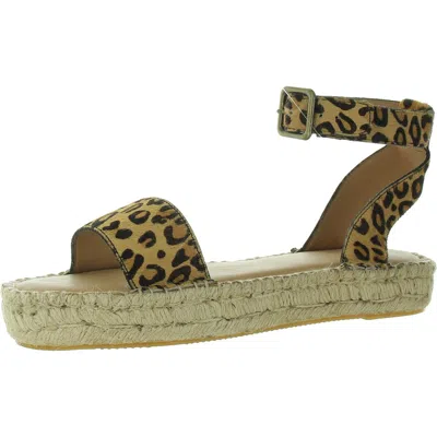Soludos Cadiz Womens Animal Print Calf Hair Espadrilles In Multi