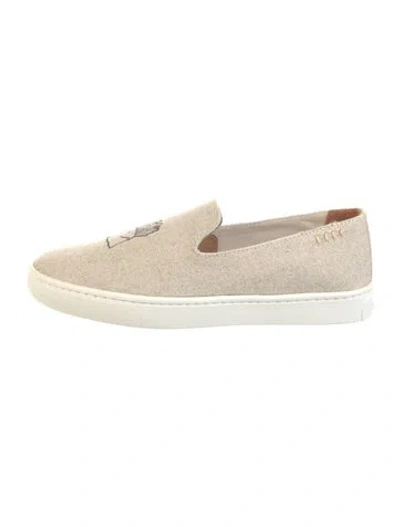 Pre-owned Soludos Canvas Sneakers In Neutral