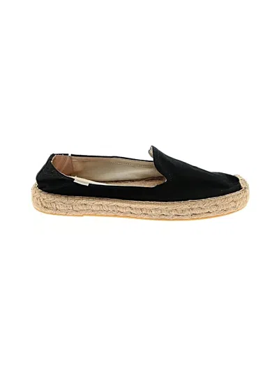Pre-owned Soludos Flats In Black
