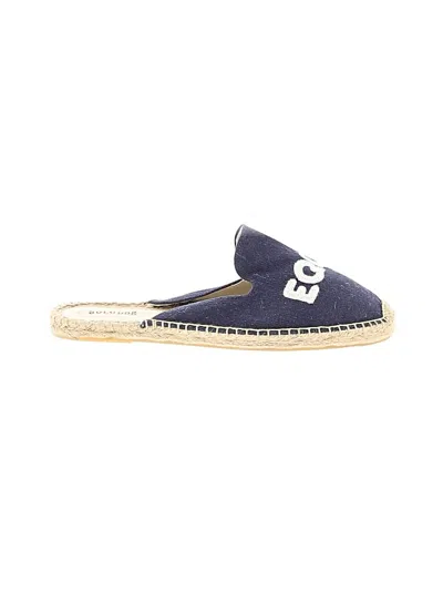 Pre-owned Soludos Flats In Blue