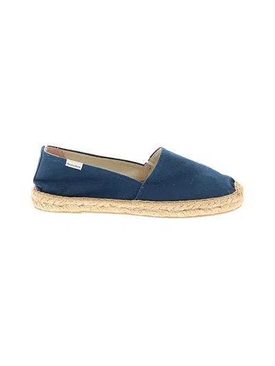 Pre-owned Soludos Flats In Blue