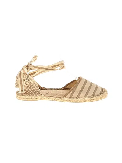 Pre-owned Soludos Flats In Brown