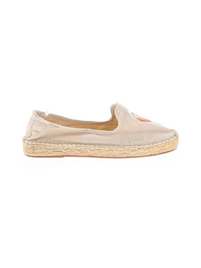 Pre-owned Soludos Flats In Ivory