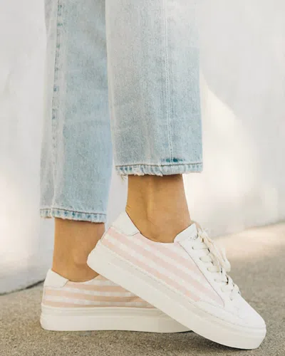 Soludos Ibiza Platform Sneaker In Check Mate In White