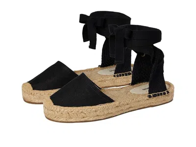 Soludos Lauren Lace Up Espadrille In Black