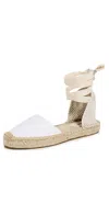 Soludos Lauren Lace-up Espadrilles Oasis White In Oasis White