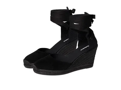 Soludos Leather Marseille Wedge In Black