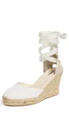 Soludos Marseille Wedge Espadrilles Oasis White In Multi