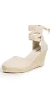 Soludos Platform Wedge Espadrilles Ivory In Ivory