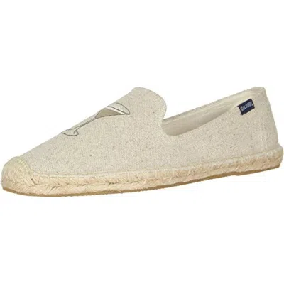Soludos Men's  Dry Martini Smoking Slippers Beige Slip On Espadrille Zap2110 In Neutral