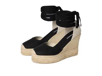 Soludos Platform Wedge Espadrille In Black