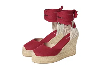 Soludos Platform Wedge Espadrille In Red