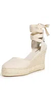 Soludos Platform Wedge Espadrilles Ivory In Ivory