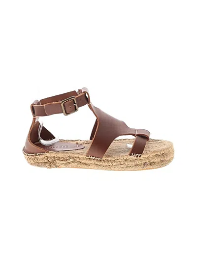 Pre-owned Soludos Sandals In Brown