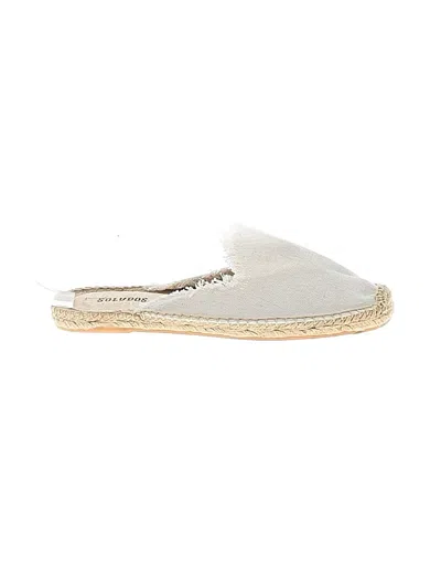 Pre-owned Soludos Sandals In White