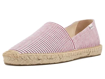 Soludos Seersucker Original Espadrille In Pink