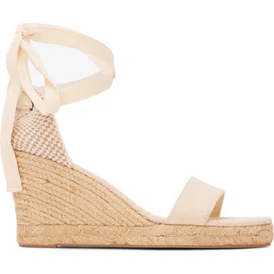 Soludos The Capri Wedge Linen Colors Espadrille In Neutral