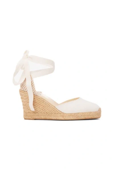 Soludos The Marseille Wedge Linen Colors Espadrille In White
