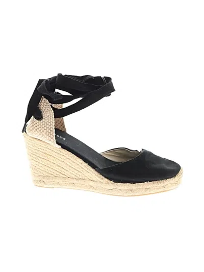 Pre-owned Soludos Wedges In Black