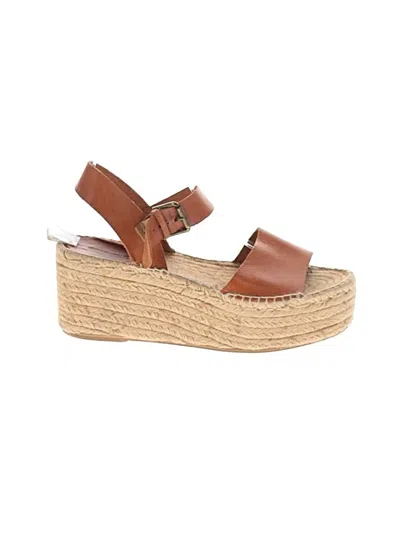 Pre-owned Soludos Wedges In Brown
