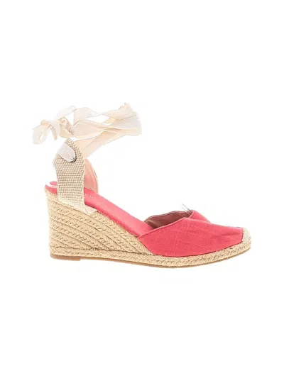Pre-owned Soludos Wedges In Red