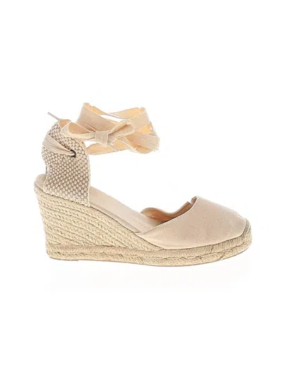 Pre-owned Soludos Wedges In Tan