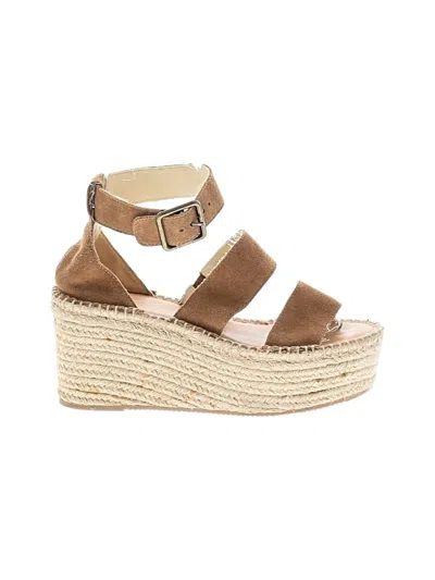 Pre-owned Soludos Wedges In Tan