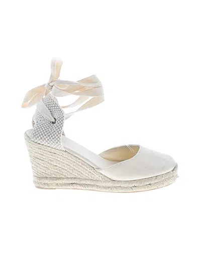 Pre-owned Soludos Wedges In White
