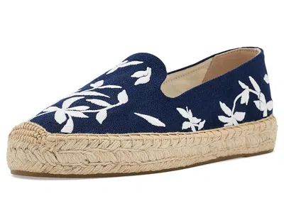 Soludos Wild Petals Smoking Platform Espadrille In Blue